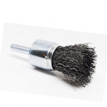 Carbon Steel Crimped Wire Solid Deburring and  Polishing End Brush in  Car Repair and Maintenance